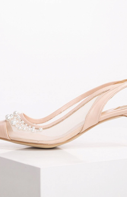 Свадебные туфли с открытой пяткой фото