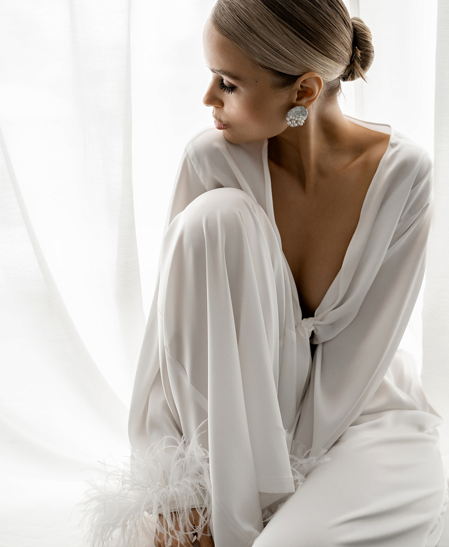 Будуарный комплект с перьями фото