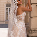 Фата с кружевом в виде веточек фото