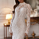 Комплект из кржевной русалки и съемного корсета с притачным шлейфом фото