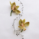 Стильное украшение веточка для свадебной прически фото