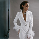 Свадебное платье карандаш длины миди фото