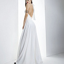 Белое шёлковое платье в пол фото