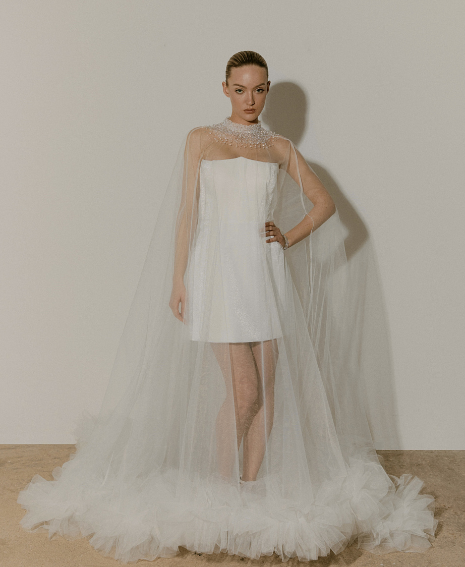 Мини платье с рельефным корсетом фото