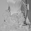 Роскошный свадебный комплет с пышной многоярусной юбкой фото