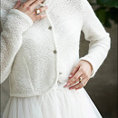 Шерстяной кардиган с перьями