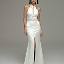 Стильное свадебное платье под горло фото