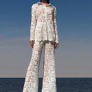 Кружевной свадебный комплект с брюками фото