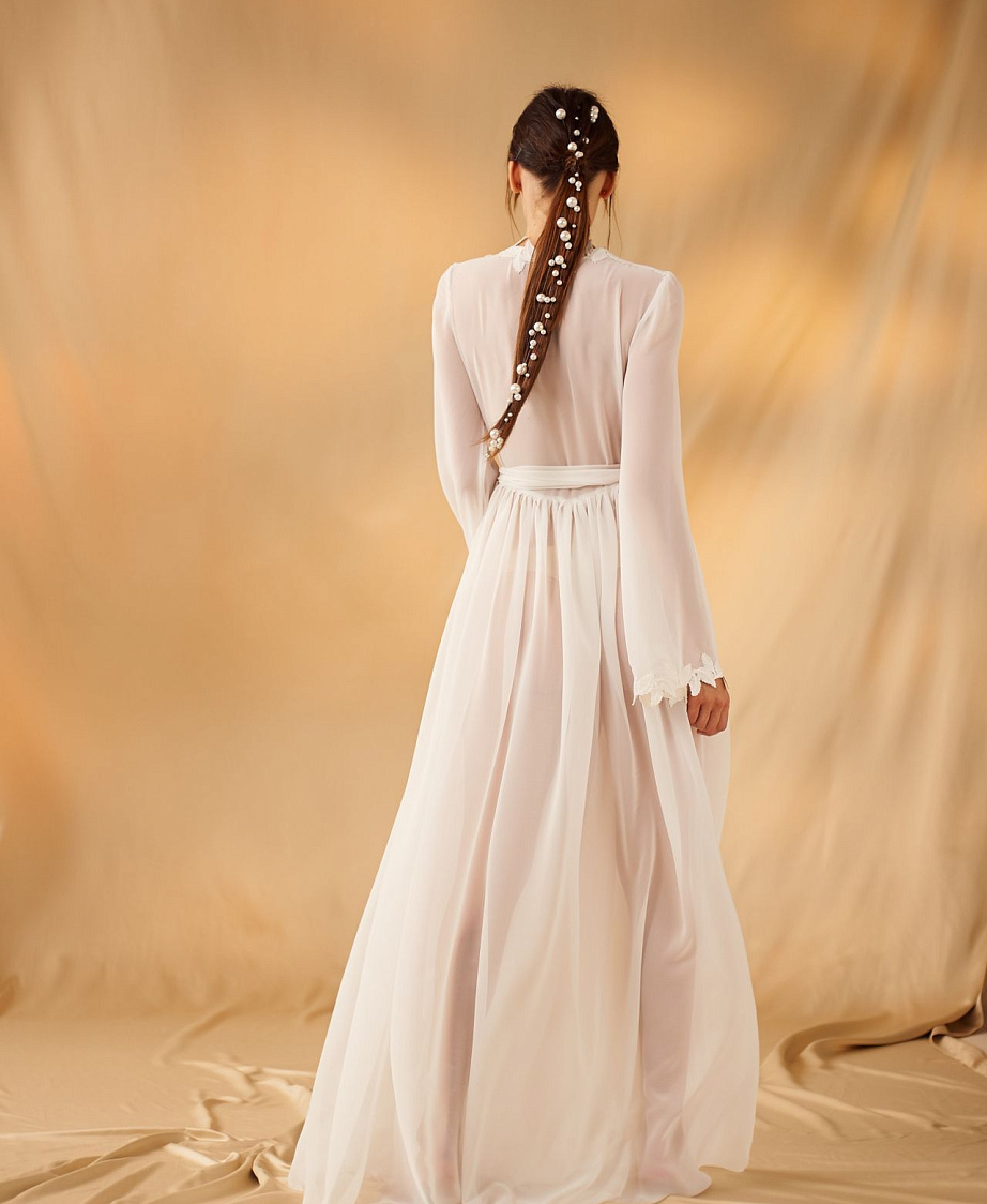 Шифоновый белый будуар фото