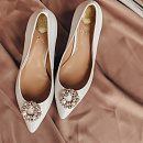 Свадебные туфли на устойчивом невысоком каблуке фото