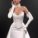 Роскошный свадебный комплект с корсетом фото