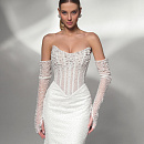 Роскошное платье расшитое крупным жемчугом фото