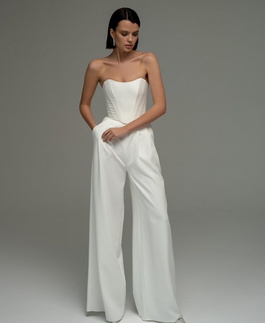 Женские свадебные брюки с корсетом фото