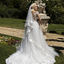 Свадебная фата с плетеным кружевом фото