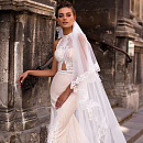 Свадебная фата с перьями фото