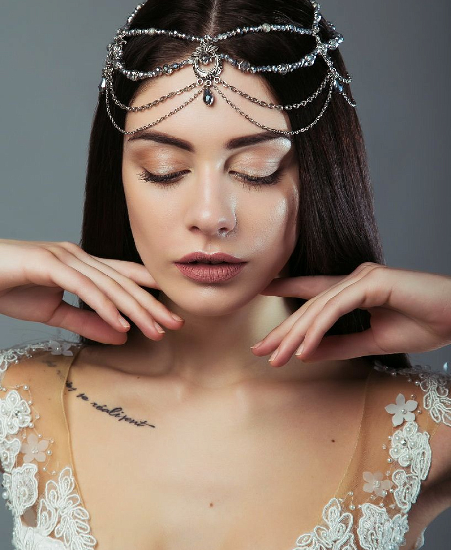 Тика для волос в графитовом цвете фото