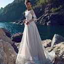 Свадебное платье в рустикальном стиле с рукавами фото