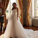 Роскошная русалка с квадратным вырезом и пышным слейфом фото