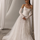 Роскошный расшитый свадебный комплект с корсетом фото