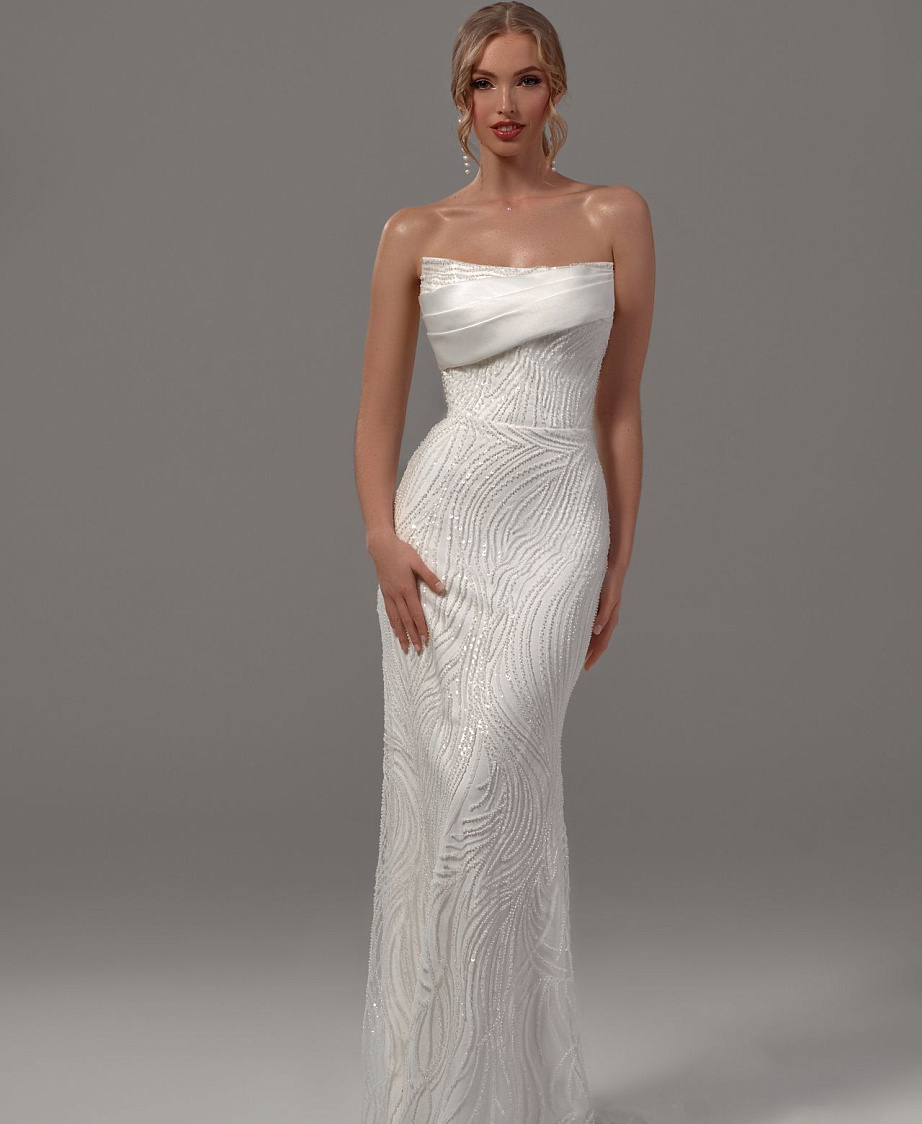 Свадебное платье трансформер с отстегивающейся юбкой фото