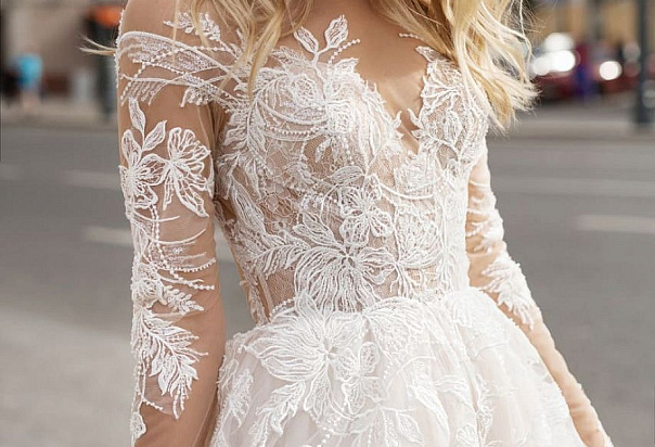 Свадебные платья с кружевными рукавами