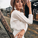 Шерстяной свитер с жемчугом