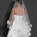 Стильное короткое свадебное платье из тафты фото