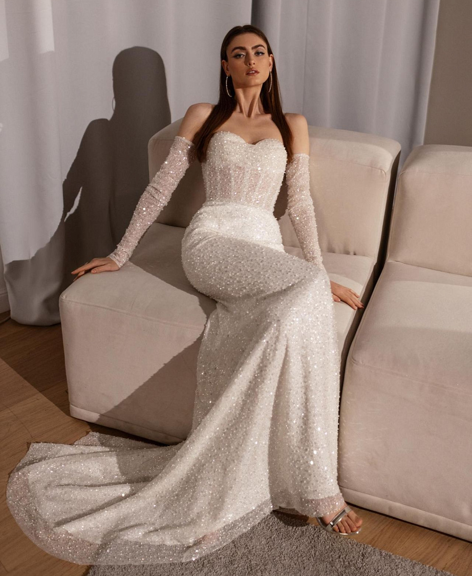 Нежная русалка расшитая стеклярусом фото