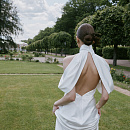 Свадебное платье русалка под горлышко и с открытой спиной фото