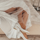 Свадебные туфли на устойчивом невысоком каблуке фото