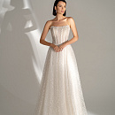 Кружевное блестящее платье А-силуэта фото