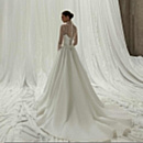 Атласное свадебное платье принцесса с болеро фото