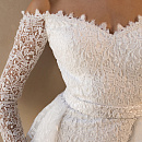 Свадебное платье рыбка в хлопковом кружеве фото