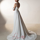 Свадебное платье с шифоновой юбкой и кружевным верхои фото