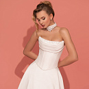 Cвадебный комплект из микадо c пышной юбкой фото