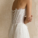 Короткое кружевное свадебное платье фото