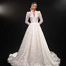 Белое закрытое кружевное платье фото