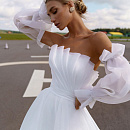 Свадебное платье из шифона с драпировкой фото