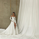 Роскошный свадебный комплект с корсетом и атласной юбкой фото