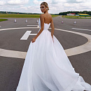 Свадебное платье из шифона с драпировкой фото