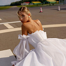 Свадебное платье из шифона с драпировкой фото