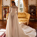 Комплект из кржевной русалки и съемного корсета с притачным шлейфом фото