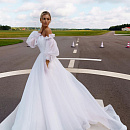 Свадебное платье из шифона с драпировкой фото