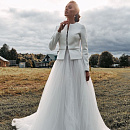 Свадебный белый жакет