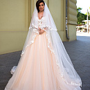 Кружевная фата с цветами фото