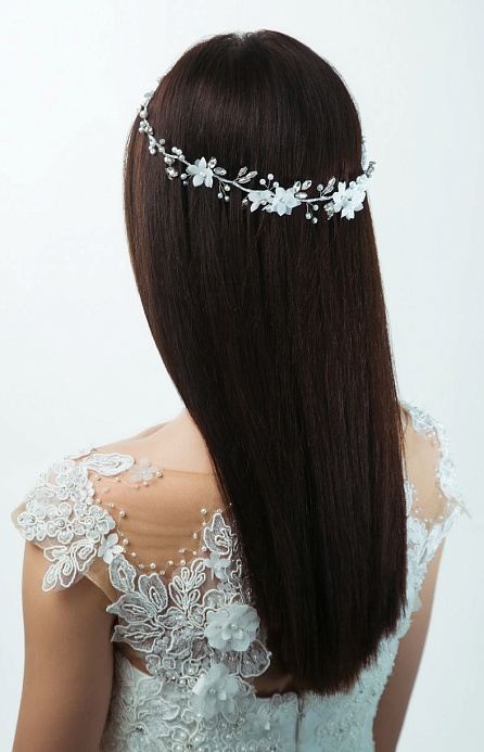Свадебный венок для волос фото