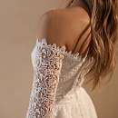 Свадебное платье рыбка в хлопковом кружеве фото