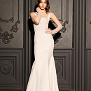 Свадебное платье из крепа с квадатным вырезом фото