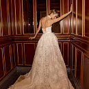 Пышное кружевное свадебное платье со съемным болеро фото