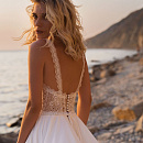 Свадебное платье с юбкой из шифона и разрезом фото